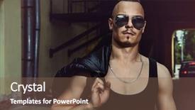  Presentation with punk - Theme having iroquis - portrait of a punk man background and a violet colored foreground