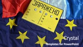  Presentation with flag - Beautiful slides featuring radioactive material - eu and netherlands flag backdrop and a navy blue colored foreground