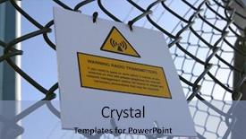  Presentation with mast cell - PPT theme with mast cell - sign warning radio transmitters background and a light blue colored foreground