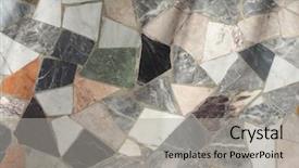  Presentation with marble - Audience pleasing slide deck consisting of irregularity - grey and brown marble texture backdrop and a  colored foreground