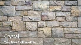  Presentation with stone - Colorful PPT layouts enhanced with irregularity - stone wall texture background backdrop and a  colored foreground