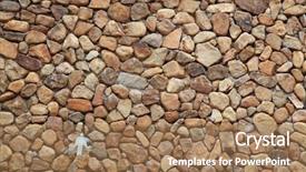  Presentation with brick wall - Beautiful slides featuring irregularity - traditional stone brick wall made backdrop and a coral colored foreground