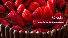  Presentation with chocolate strawberry - Beautiful PPT theme featuring irresistible frash chocolate and strawberry backdrop and a  colored foreground