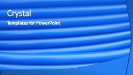  Presentation with plastic pvc pipe - Amazing PPT theme having irrigation canal - blue plastic pipe backdrop and a cobalt blue colored foreground