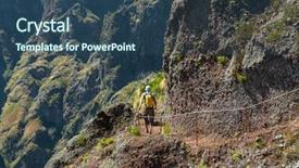  Presentation with hike forest - Beautiful PPT theme featuring irrigation canal - hike in madeira backdrop and a  colored foreground