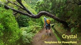  Presentation with hike forest - PPT theme featuring beautiful coastal view of el duque beach in costa adeje tenerife canary islands spain background and a gray colored foreground