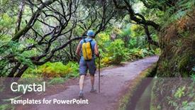  Presentation with canal irrigation - Audience pleasing slide deck consisting of irrigation canal - hike in madeira backdrop and a  colored foreground