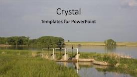  Presentation with irrigation - Cool new slide set with irrigation channel with headgates green backdrop and a  colored foreground