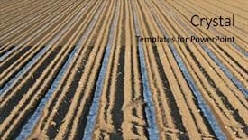  Presentation with water irrigation - Presentation design with irrigation system horizontal version focus background and a coral colored foreground