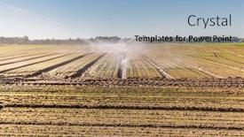  Presentation with water irrigation - Slide set enhanced with irrigation-system background and a light blue colored foreground