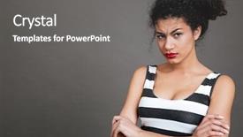  Presentation with populations african american - Slides enhanced with irritated african american young woman background and a  colored foreground