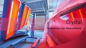  Presentation with infrared - Presentation featuring irs - auto body repair infrared lamp background and a coral colored foreground