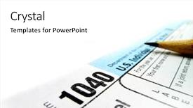  Presentation with irs - Slides with irs - detail closeup of current tax background and a white colored foreground