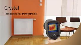  Presentation with loss - Slide deck having irs - heat loss detection in central background and a coral colored foreground