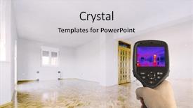  Presentation with infrared - Amazing PPT theme having irs - heat loss detection backdrop and a light gray colored foreground