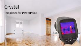  Presentation with infrared - Presentation theme with irs - heat loss detection background and a light gray colored foreground