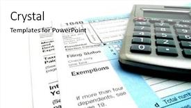  Presentation with irs - Beautiful presentation theme featuring irs - tax forms 1040 backdrop and a white colored foreground