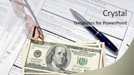  Presentation with tax income - PPT theme enhanced with irs audit - income tax form background and a  colored foreground