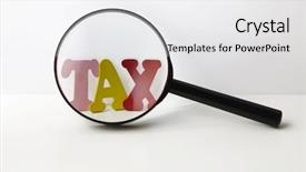  Presentation with irs - Slide deck consisting of irs audit - magnifier with the word text background and a  colored foreground