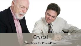  Presentation with seeking - Beautiful presentation theme featuring irs audit - senior man confused the his backdrop and a light gray colored foreground