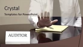  Presentation with irs - PPT theme consisting of irs tax auditor business card background and a mint green colored foreground