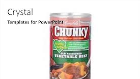  Presentation with campbell soup - Colorful presentation theme enhanced with irvine-ca-january-05-2014 backdrop and a white colored foreground