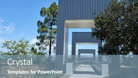  Presentation with pedestrian bridge - Colorful presentation enhanced with irvine-california-12-aug-2020 backdrop and a  colored foreground