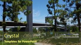  Presentation with pedestrian bridge - Slide deck having irvine-california-12-aug-2020 background and a  colored foreground