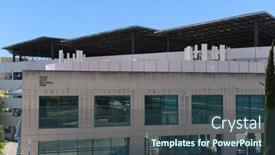  Presentation with university building - Presentation theme enhanced with irvine-california-16-april-2020 background and a  colored foreground