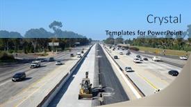  Presentation with road improvement - Beautiful slide deck featuring irvine-california-february-6-2018 backdrop and a light blue colored foreground