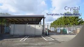  Presentation with hazardous materials - PPT theme consisting of irvine-california-january-1-2017 background and a sky blue colored foreground