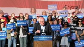  Presentation with bernie - Beautiful slides featuring irvine-california-may-22-bernie backdrop and a coral colored foreground