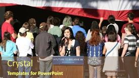  Presentation with national anthem - Audience pleasing PPT theme consisting of irvine-california-may-22-rumer backdrop and a tawny brown colored foreground