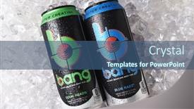  Presentation with energy drink - Audience pleasing slide set consisting of irvine-california-october-23-2018 backdrop and a ocean colored foreground