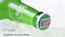  Presentation with soft drink bottle - Theme featuring irvine-california-october-30-2017 background and a soft green colored foreground