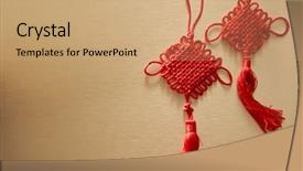  Presentation with handicraft - Beautiful slide set featuring is a decorative handicraft art backdrop and a coral colored foreground