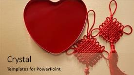  Presentation with handicraft - Slide set having is a decorative handicraft art background and a coral colored foreground