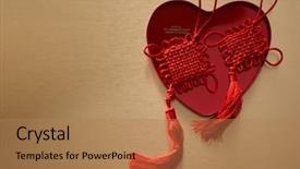  Presentation with handicraft - Amazing presentation theme having is a decorative handicraft art backdrop and a coral colored foreground