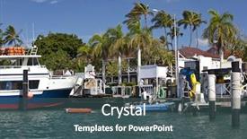  Presentation with maui - Slide set enhanced with is a popular tourist attraction background and a ocean colored foreground