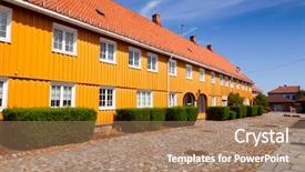  Presentation with coloured - Colorful presentation theme enhanced with is a popular travel destination backdrop and a coral colored foreground