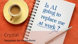  Presentation with innovations - Presentation featuring is-ai-going-to-replace background and a red colored foreground