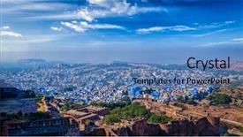  Presentation with india fort - Presentation consisting of is also visible jodphur rajasthan background and a teal colored foreground