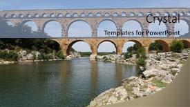  Presentation with aqueduct - PPT layouts having is an old roman aqueduct background and a light blue colored foreground