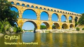  Presentation with roman - Cool new PPT theme with is an old roman aqueduct backdrop and a tawny brown colored foreground