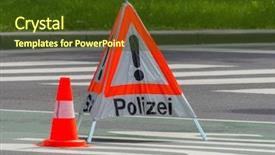  Presentation with blocked - Slide deck consisting of is blocked with a police background and a  colored foreground