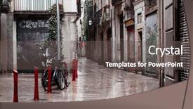  Presentation with june - Cool new slide deck with is centre of old city backdrop and a gray colored foreground