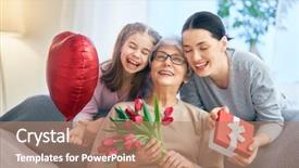  Presentation with grandma - Amazing presentation having is congratulating mom and granny backdrop and a coral colored foreground