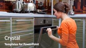  Presentation with lactation young woman breastfeeding - Amazing presentation having is cooking in the stove backdrop and a dark gray colored foreground
