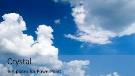  Presentation with blue sky - PPT layouts having is covered by white clouds background and a  colored foreground