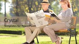  Presentation with elderly - Slides with is custom made the text background and a coral colored foreground